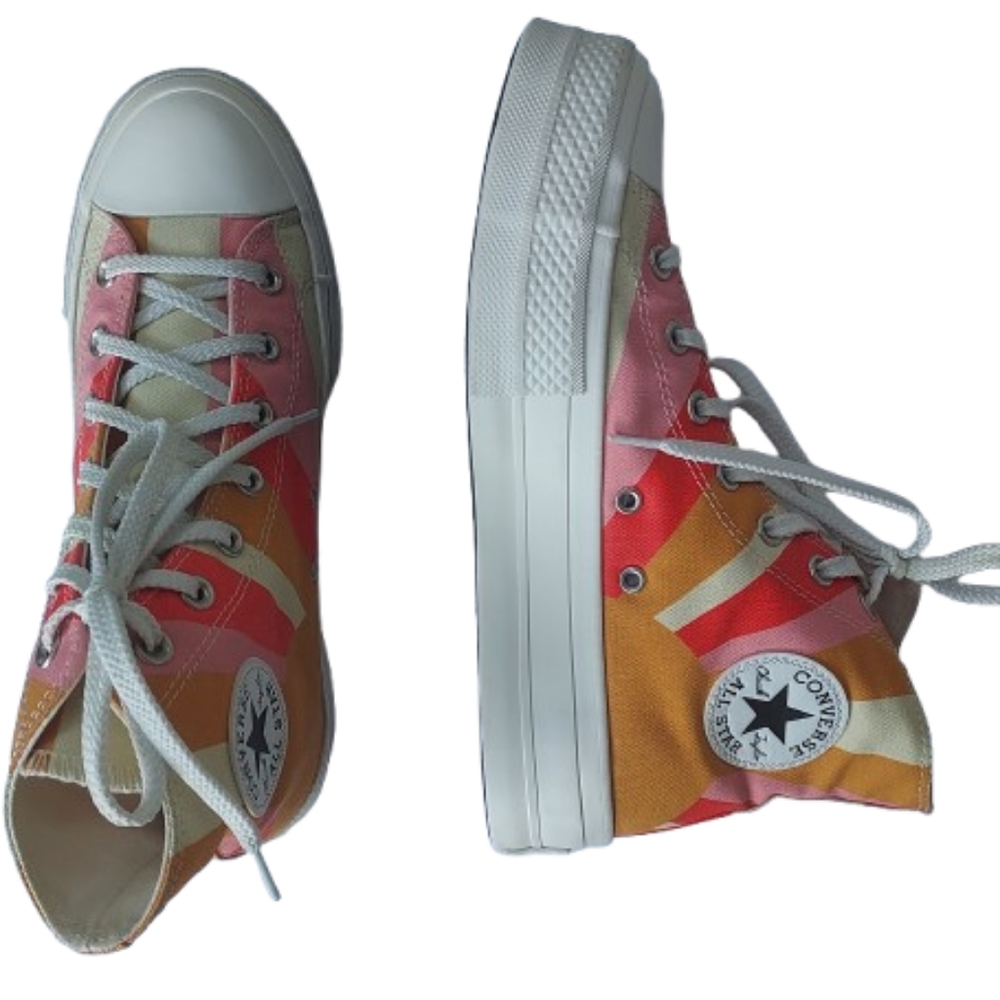 Converse Chuck Taylor High Summer Spirit Platform Hi-Top Sneaker 8.5 #571923C - Picture 5 of 16